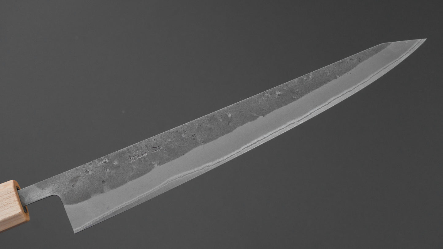 Hitohira TD Blue #2 Stainless Clad Nashiji Sujihiki 240mm Walnut Handle