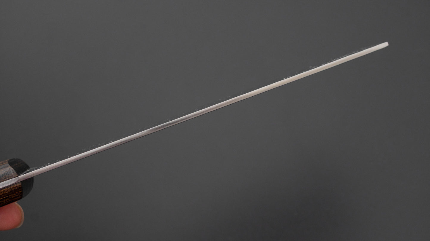 Hitohira NM V10 Tsuchime Damascus Nakiri 130mm Brown Pakka Handle (No Bolster)