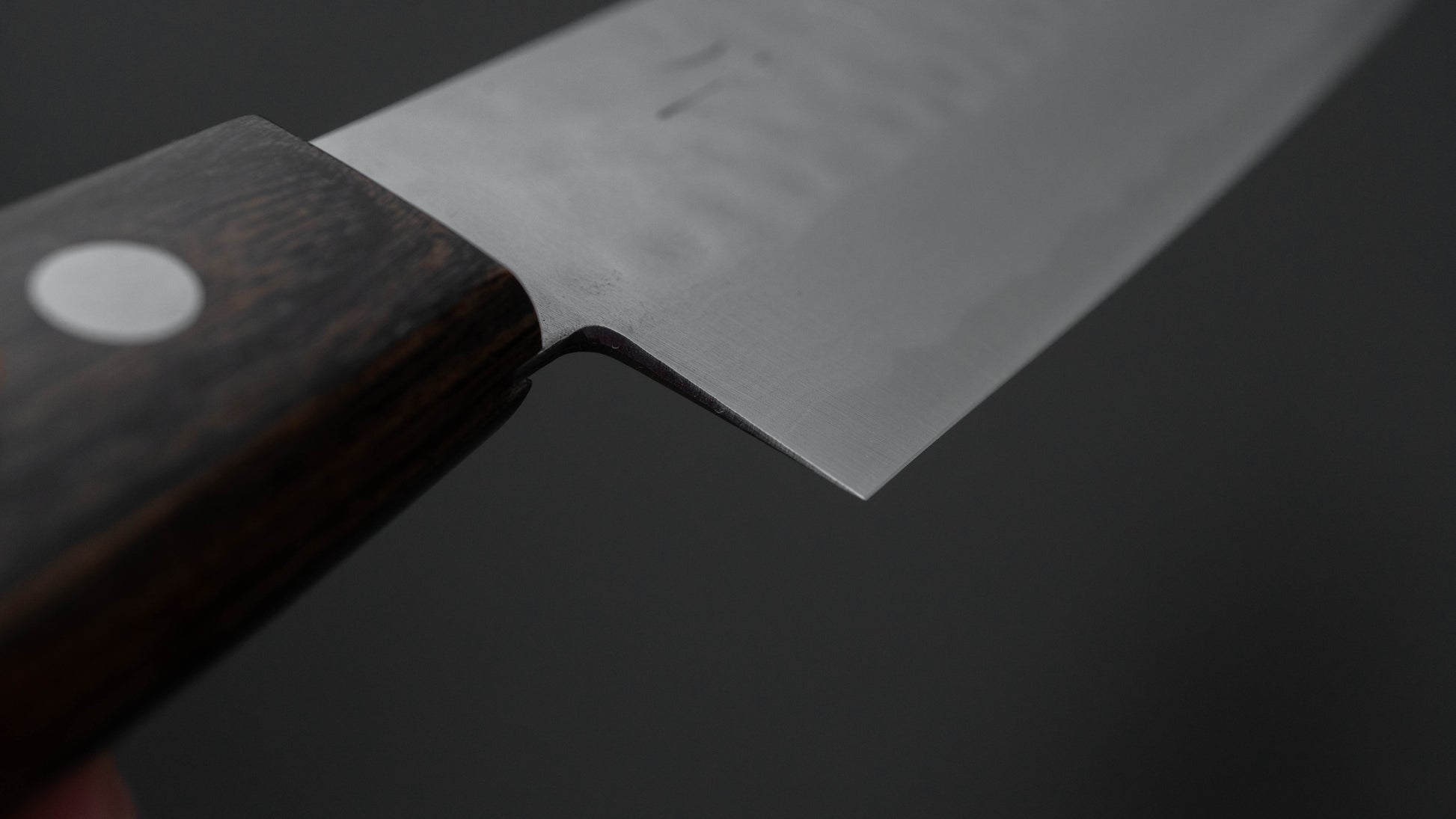 Hitohira NM V10 Tsuchime Damascus Nakiri 130mm Brown Pakka Handle (No Bolster)