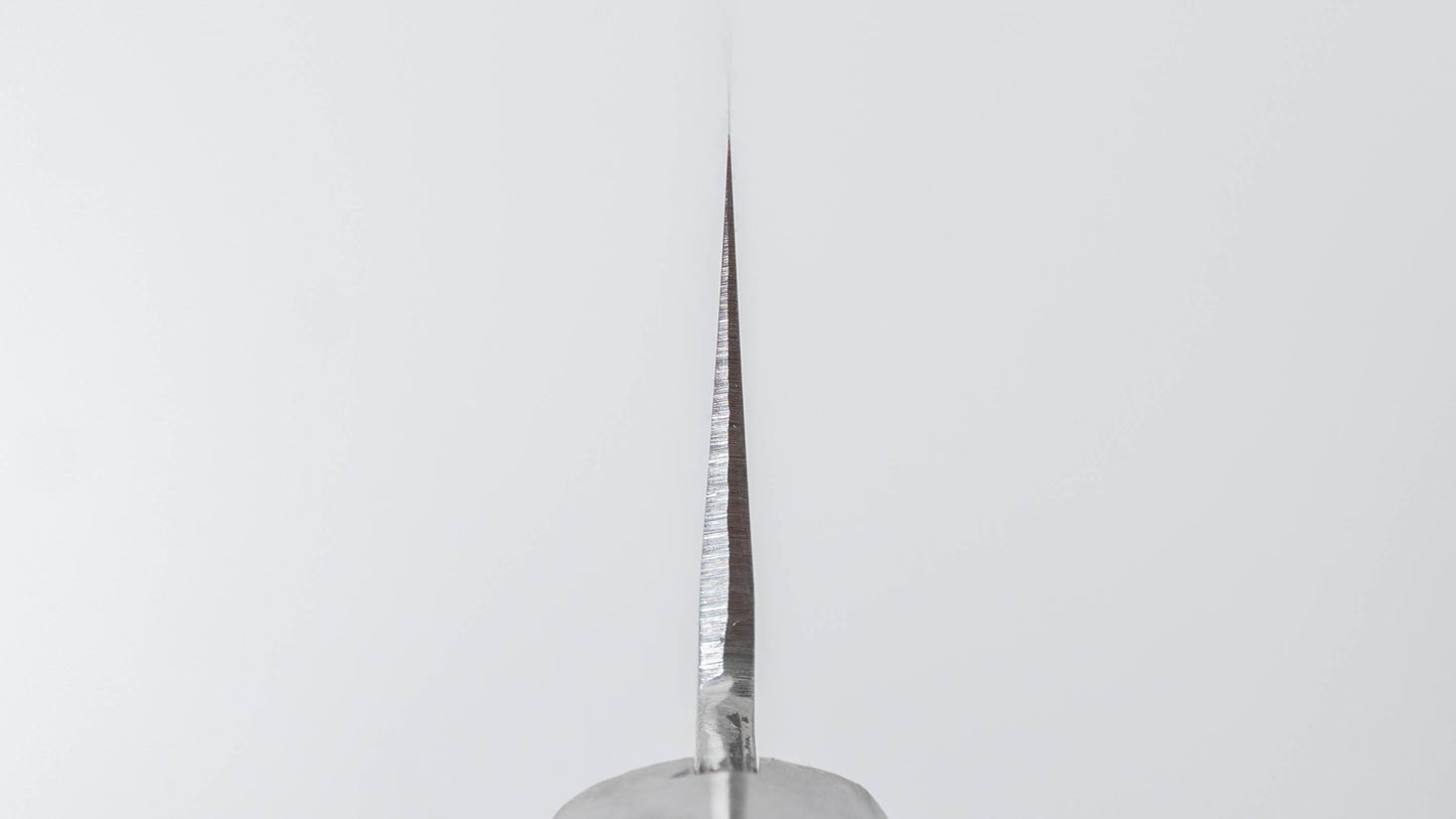 Hitohira NM V10 Tsuchime Damascus Nakiri 130mm Blue Pakka Handle