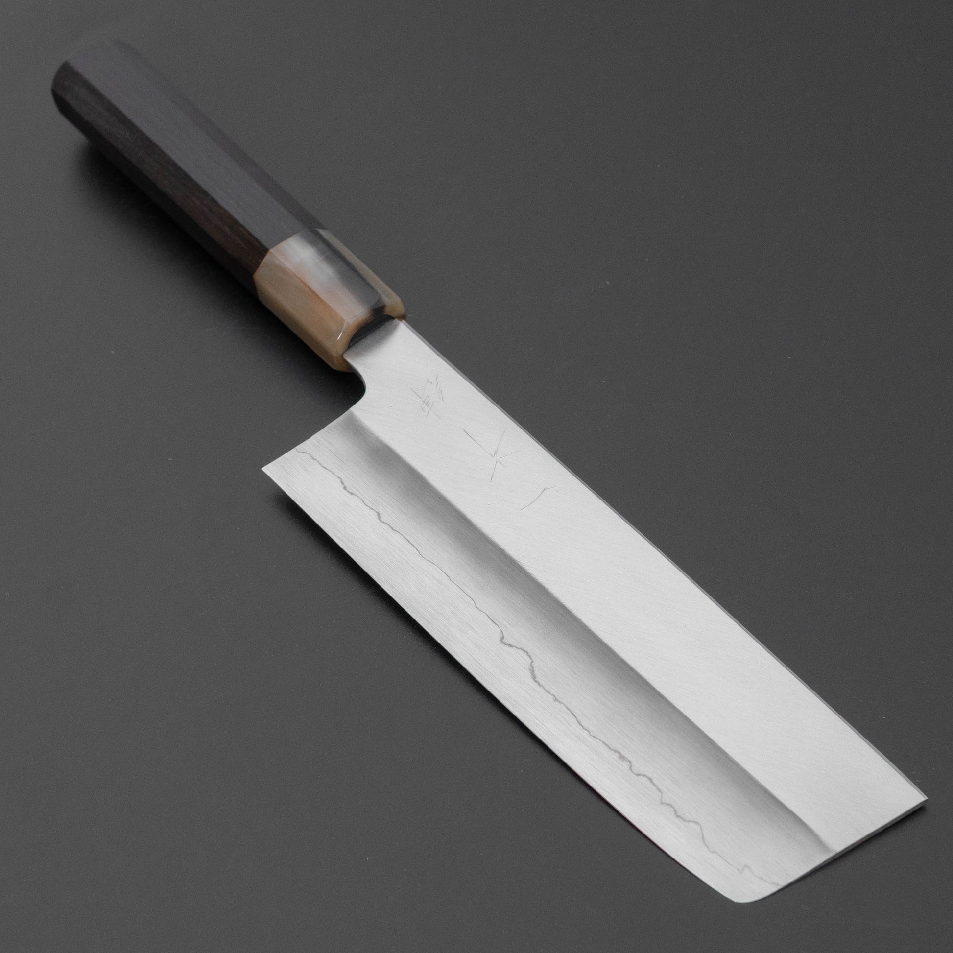 Hitohira Kikuchiyo Ren Silver #3 Nakiri 180mm Ebony Handle