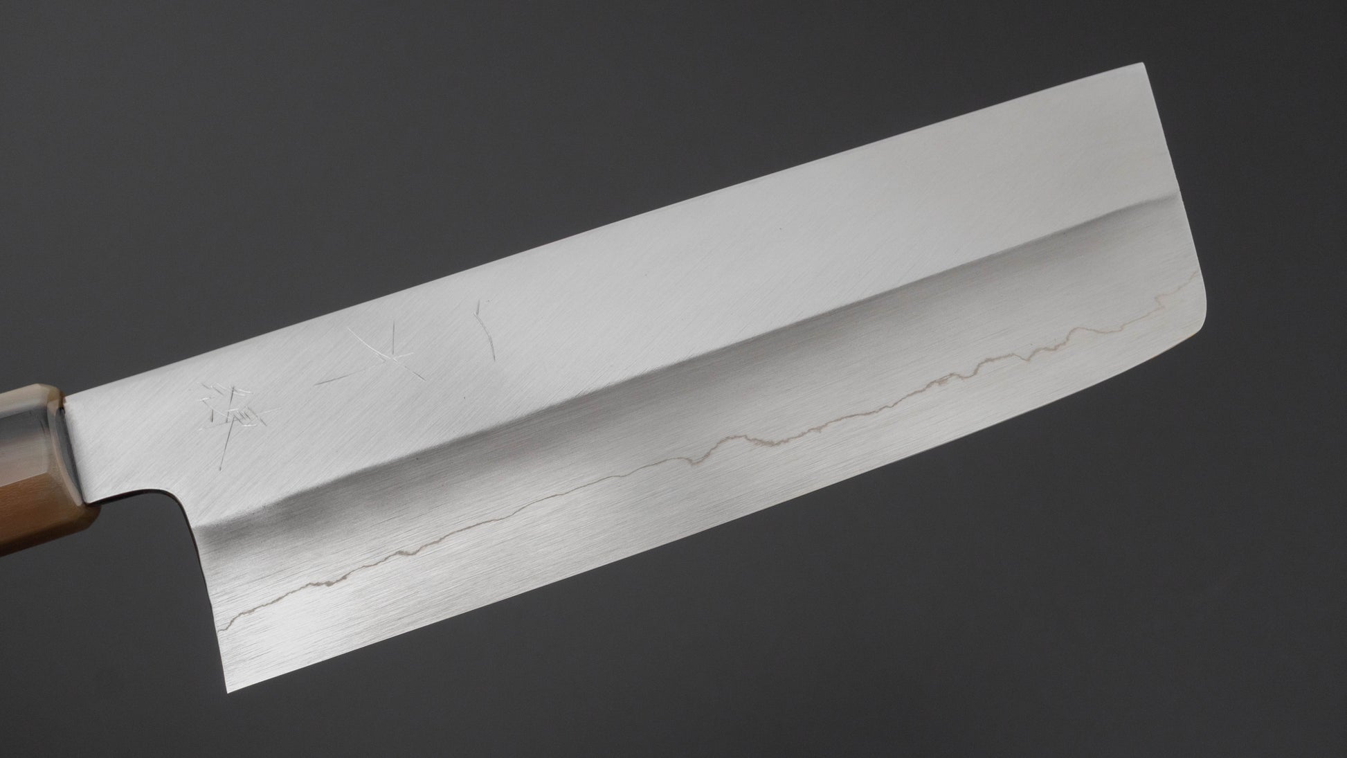 Hitohira Kikuchiyo Ren Silver #3 Nakiri 180mm Ebony Handle