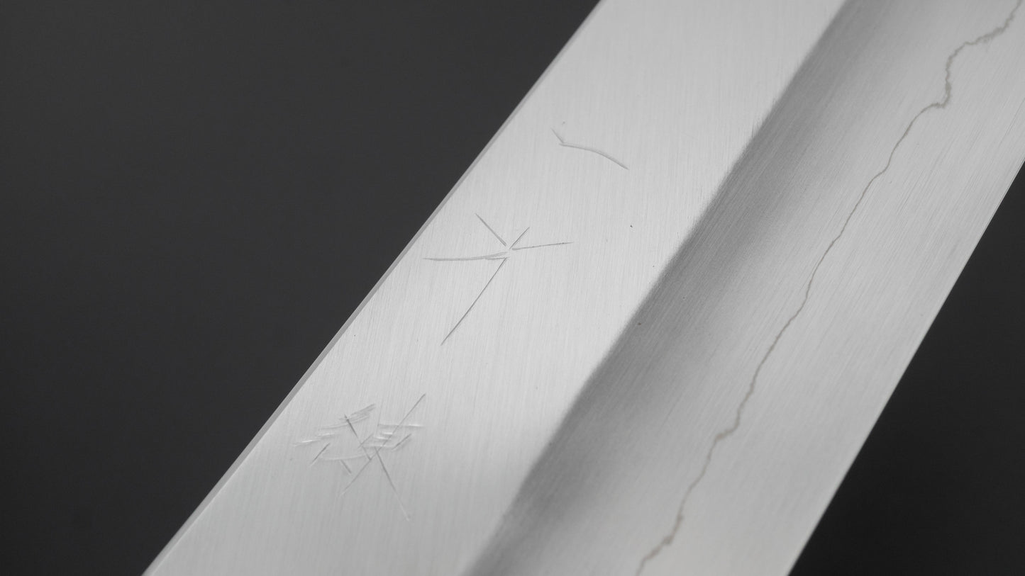 Hitohira Kikuchiyo Ren Silver #3 Nakiri 180mm Ebony Handle