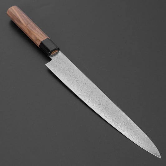 Hitohira HG Damascus Sujihiki 240mm Walnut Handle