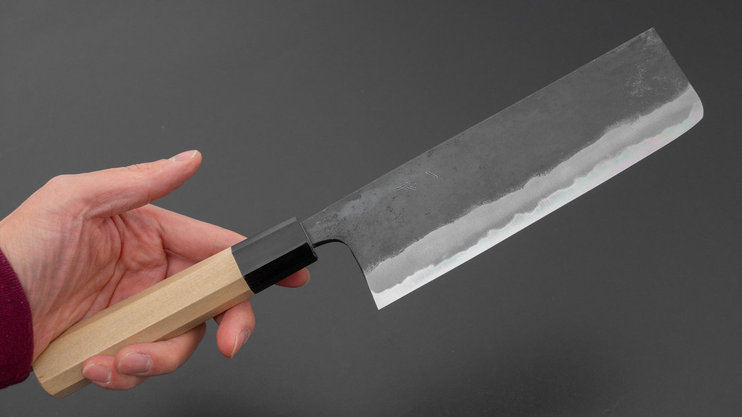 Hitohira Tosa Kurouchi Blue #2 Nakiri 170mm Ho Wood Handle