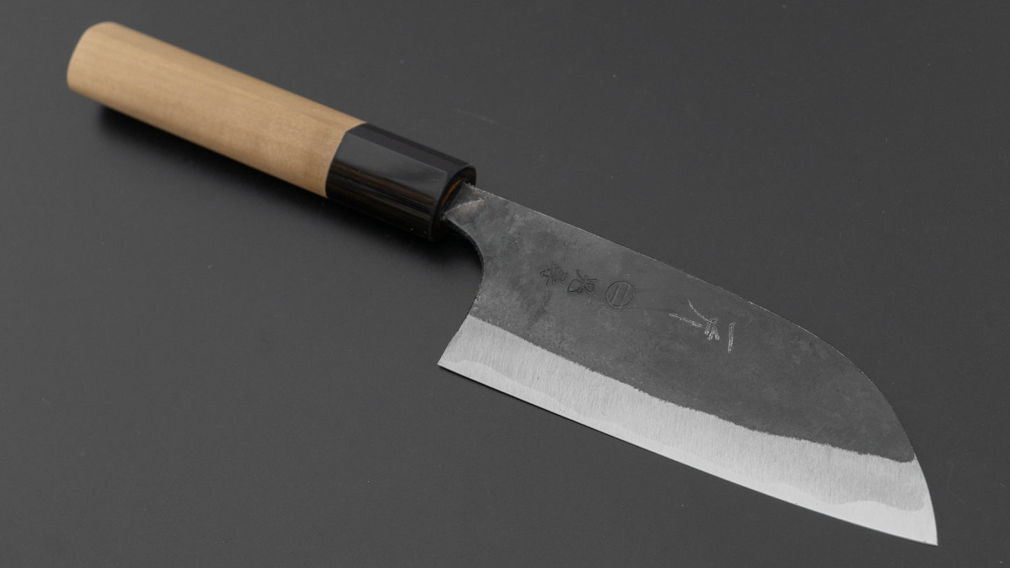 Hitohira Onihiro White #1 Santoku 105mm Ho Wood Handle (D-Shape)