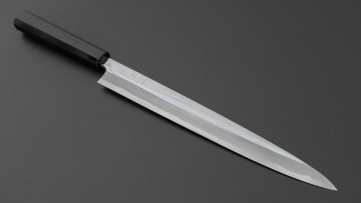 Hitohira Tanaka Mosuke Blue #1 Yanagiba 270mm Ebony Handle (Mirror Polished/ Saya)