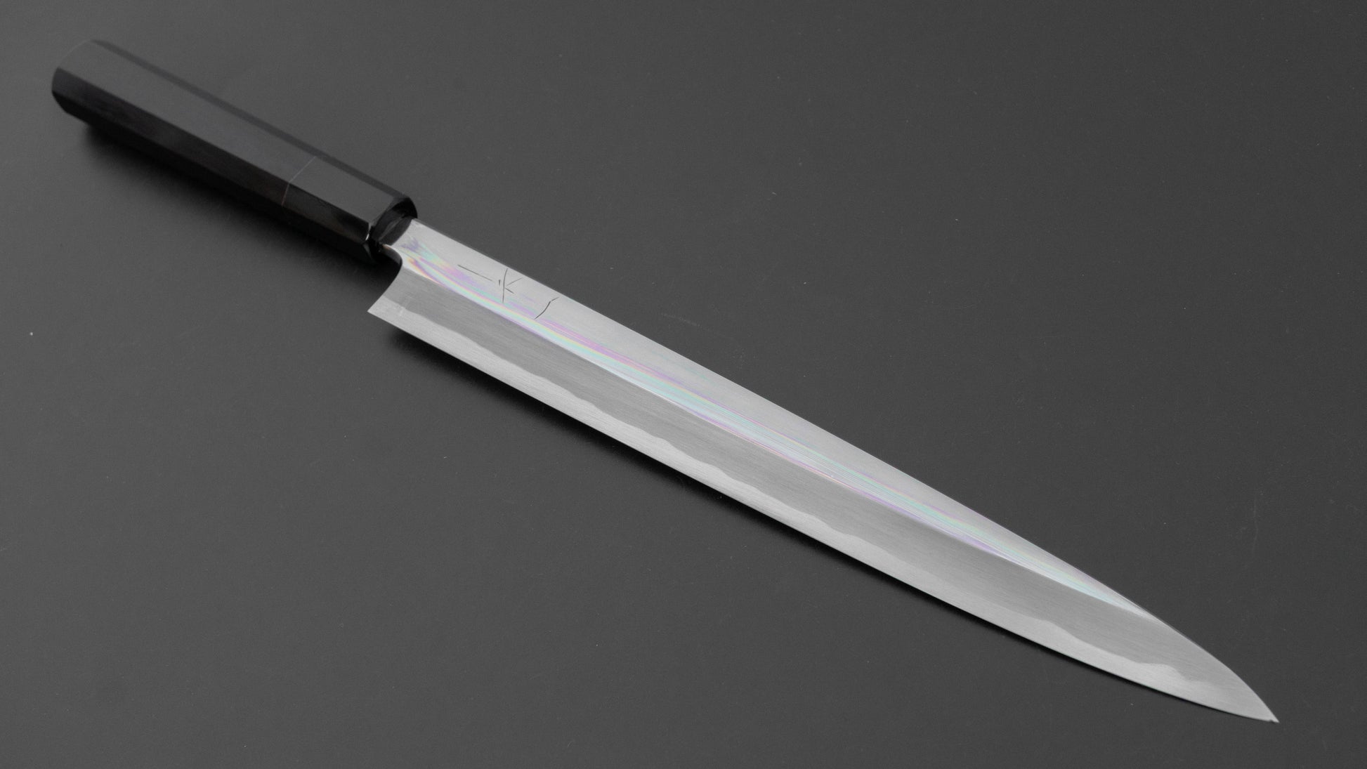 Hitohira Tanaka Mosuke Blue #1 Yanagiba 270mm Ebony Handle (Mirror Polished/ Saya)