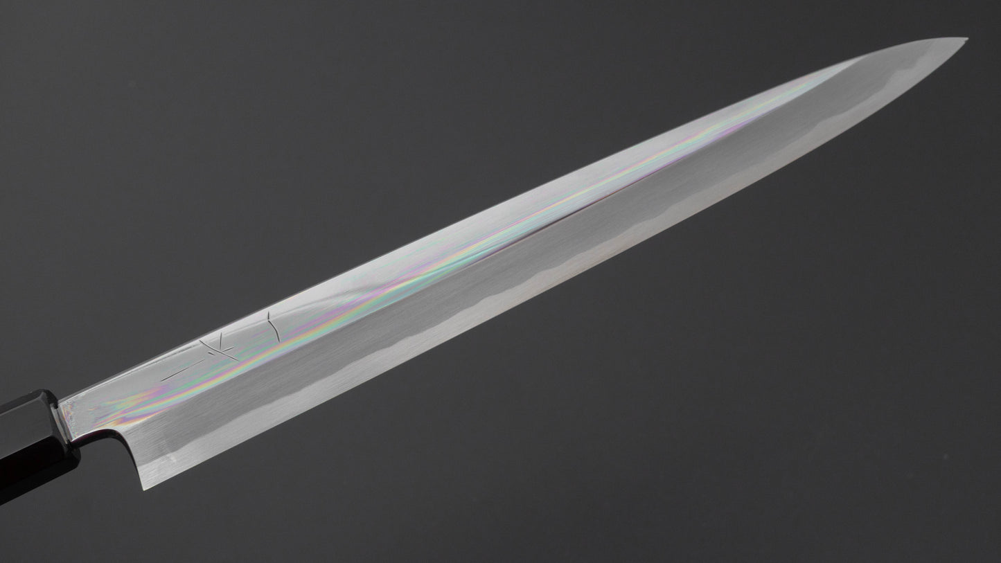 Hitohira Tanaka Mosuke Blue #1 Yanagiba 270mm Ebony Handle (Mirror Polished/ Saya)