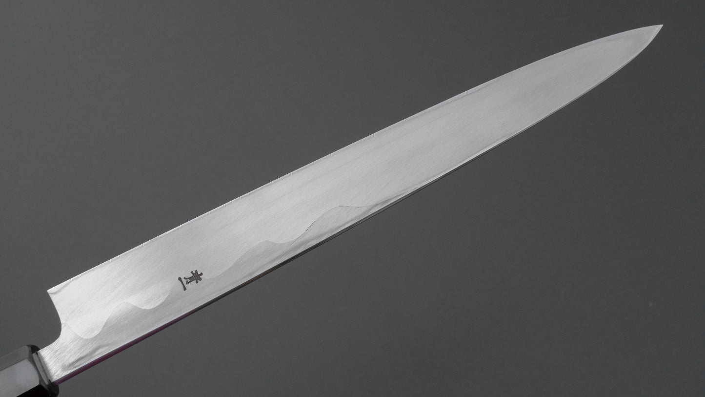 Hitohira Tanaka Mosuke Blue #1 Yanagiba 270mm Ebony Handle (Mirror Polished/ Saya)