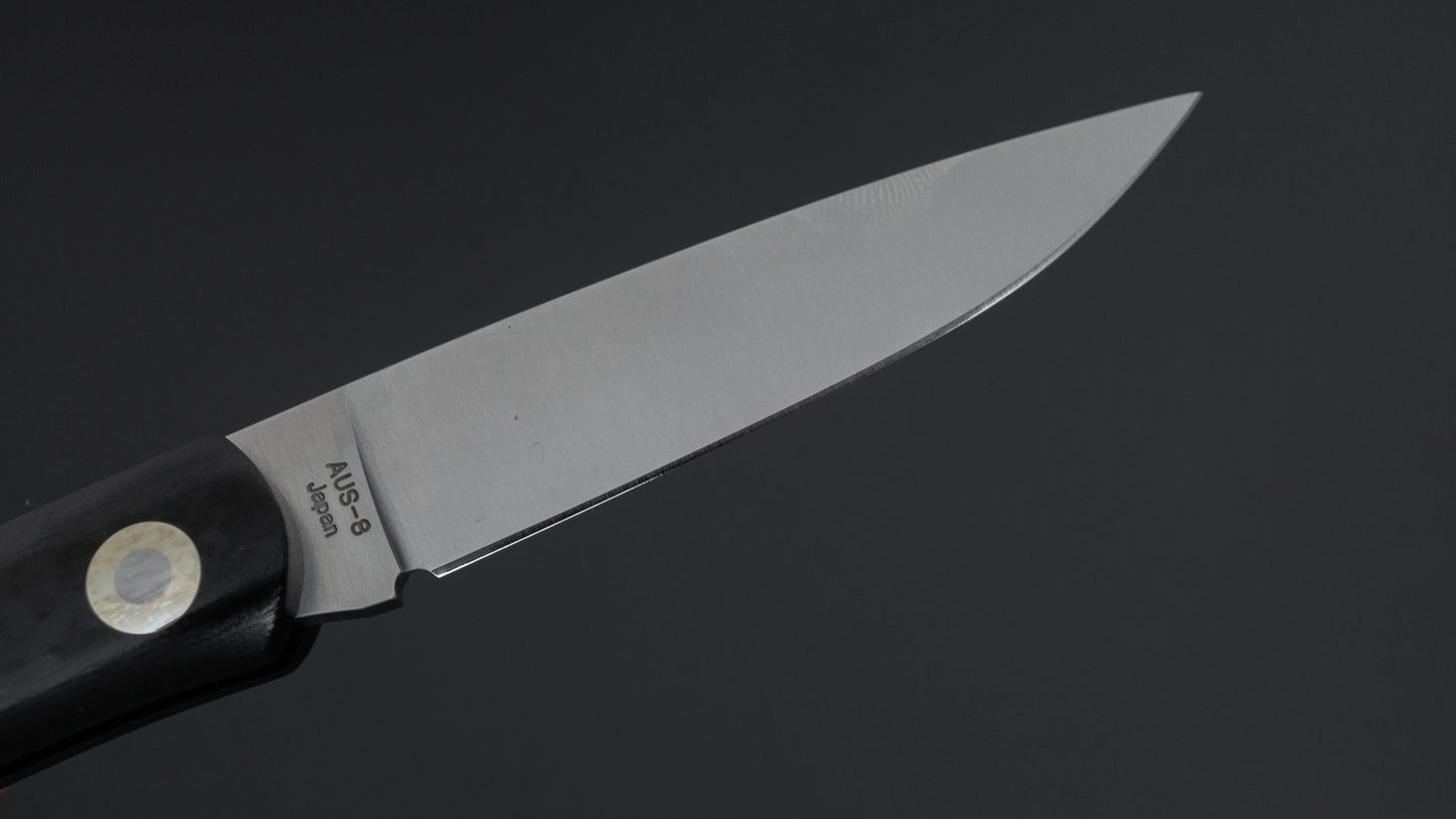 MOKI Shima Owl Folding Knife Large Linen Micarta Handle