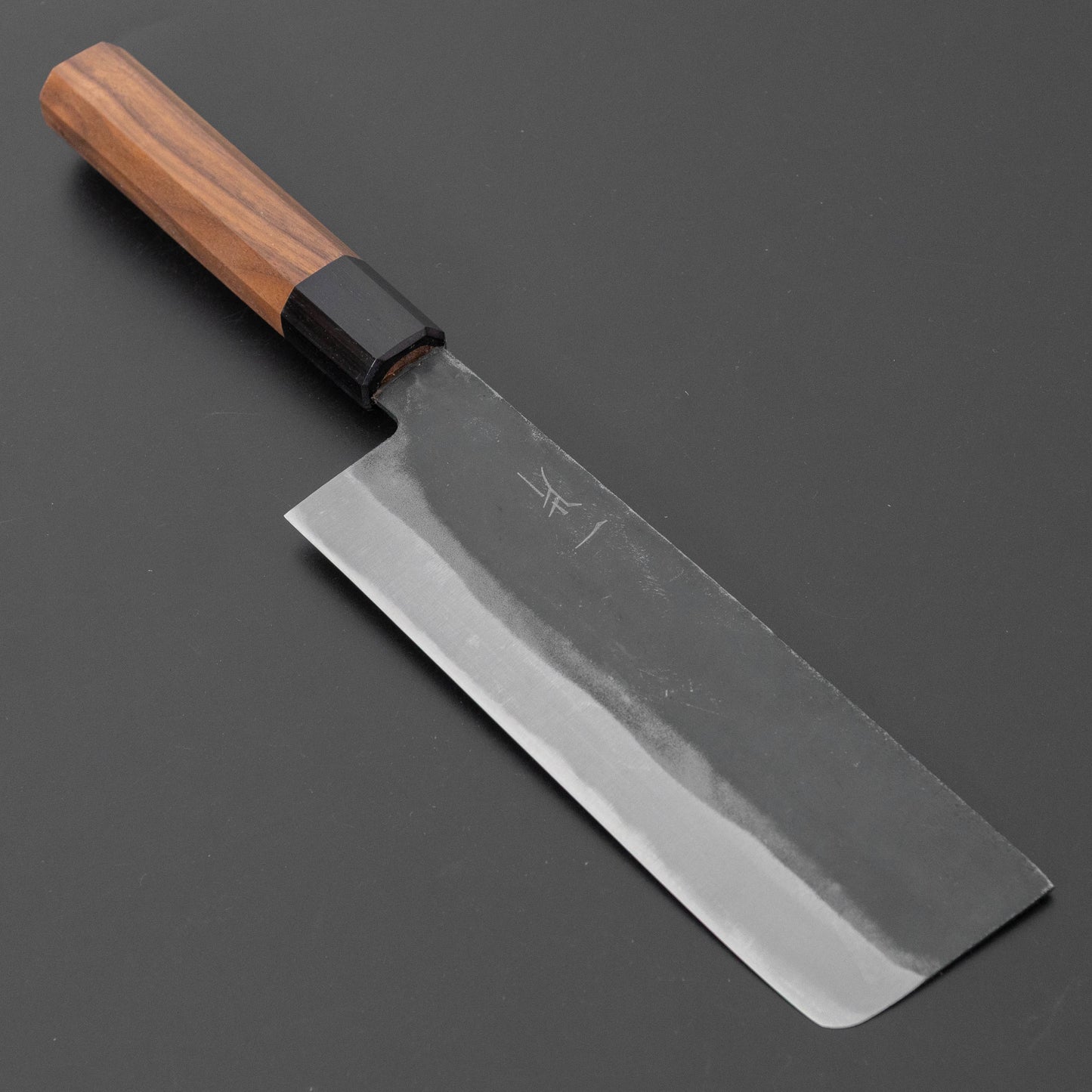 Hitohira Hizen Kurouchi Blue #1 Nakiri 165mm Walnut Handle
