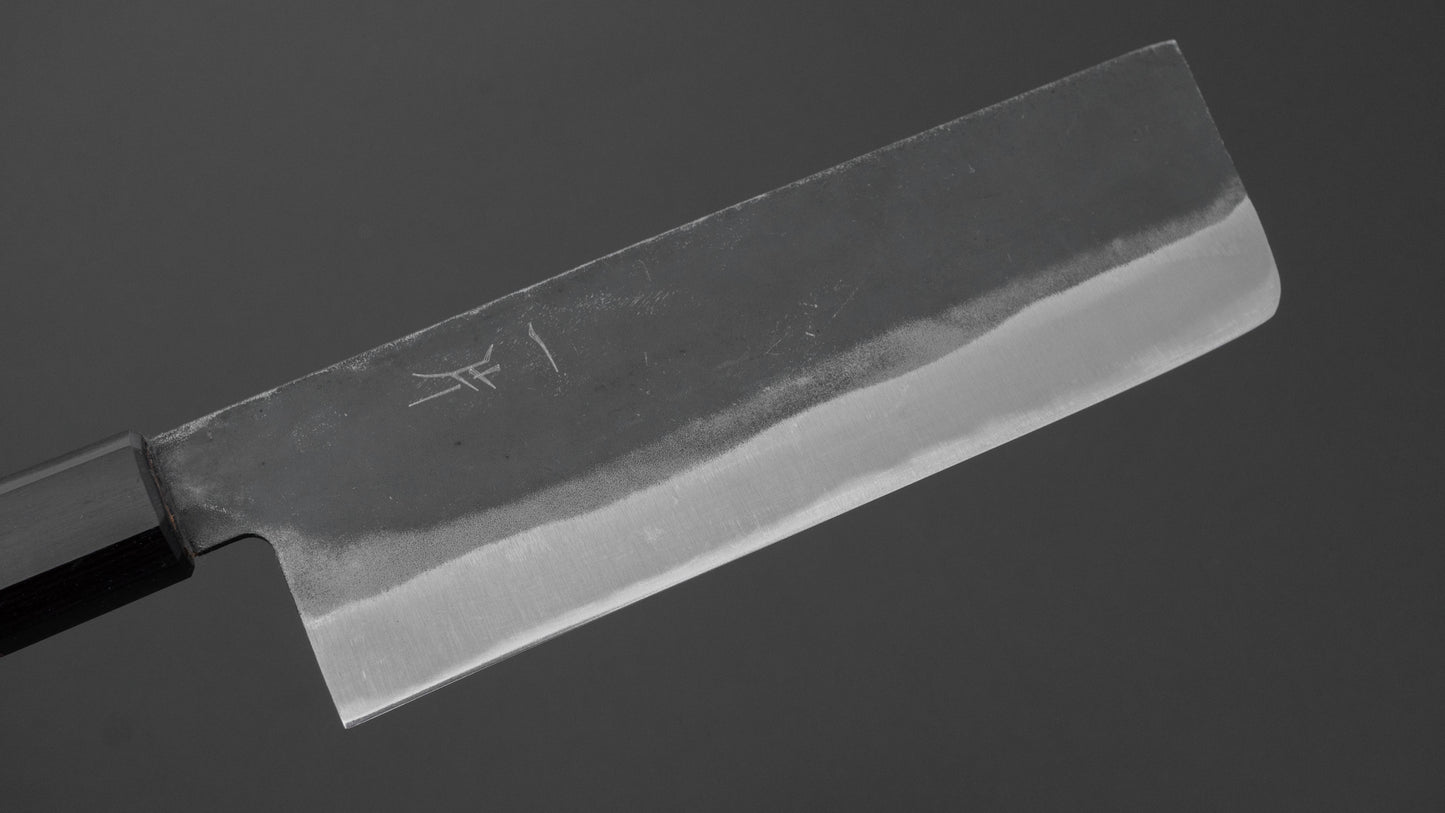 Hitohira Hizen Kurouchi Blue #1 Nakiri 165mm Walnut Handle