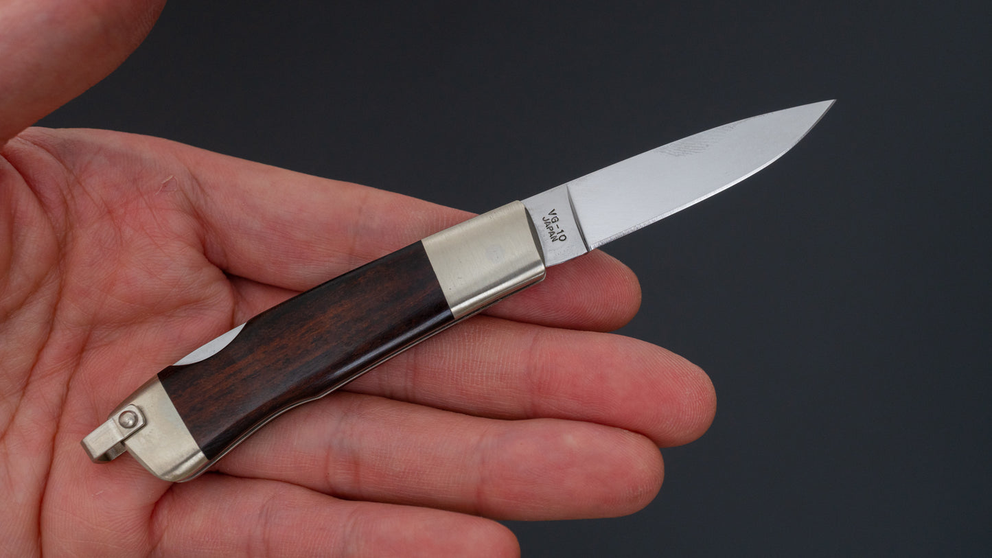 MOKI Leaf Folding Knife Ironwood Handle