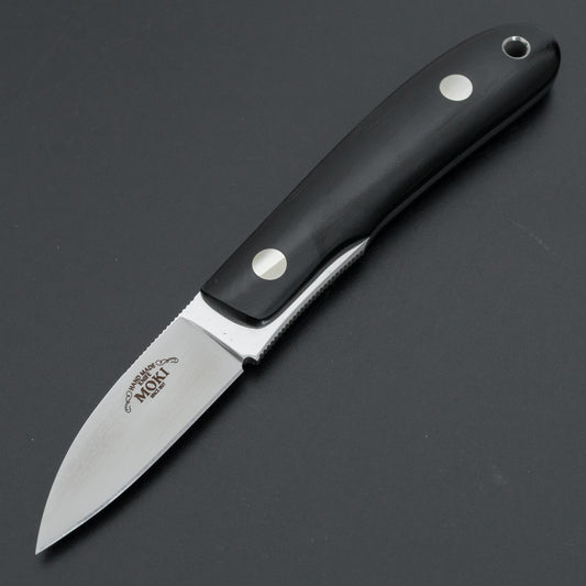 MOKI Banff Fixed Blade Short Linen Micarta Handle