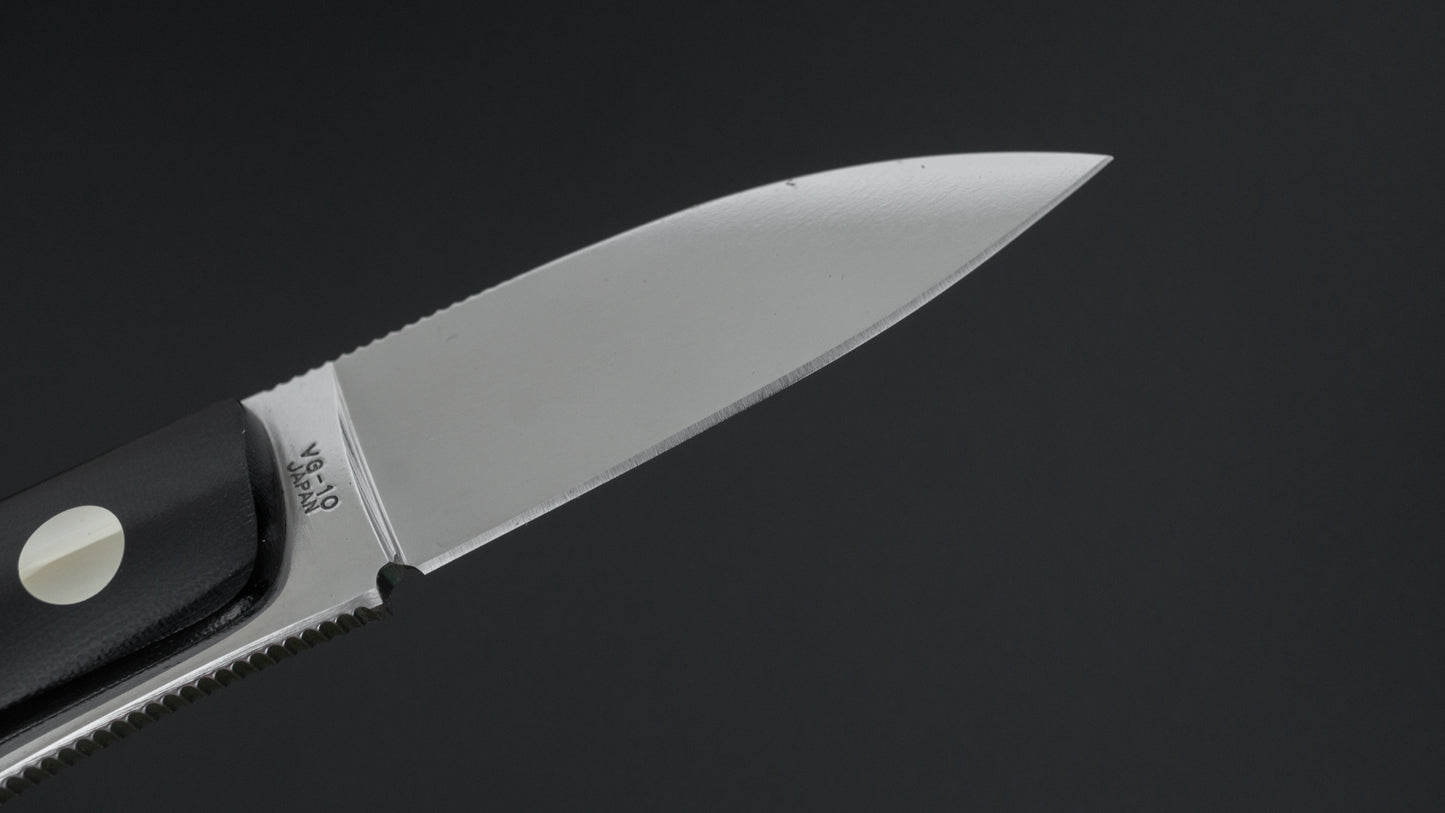 MOKI Banff Fixed Blade Short Linen Micarta Handle