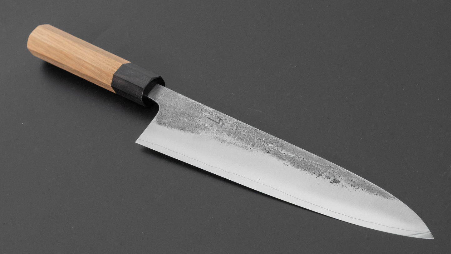 Hitohira Nihei SLD Nashiji Migaki Gyuto 240mm Chestnut Handle