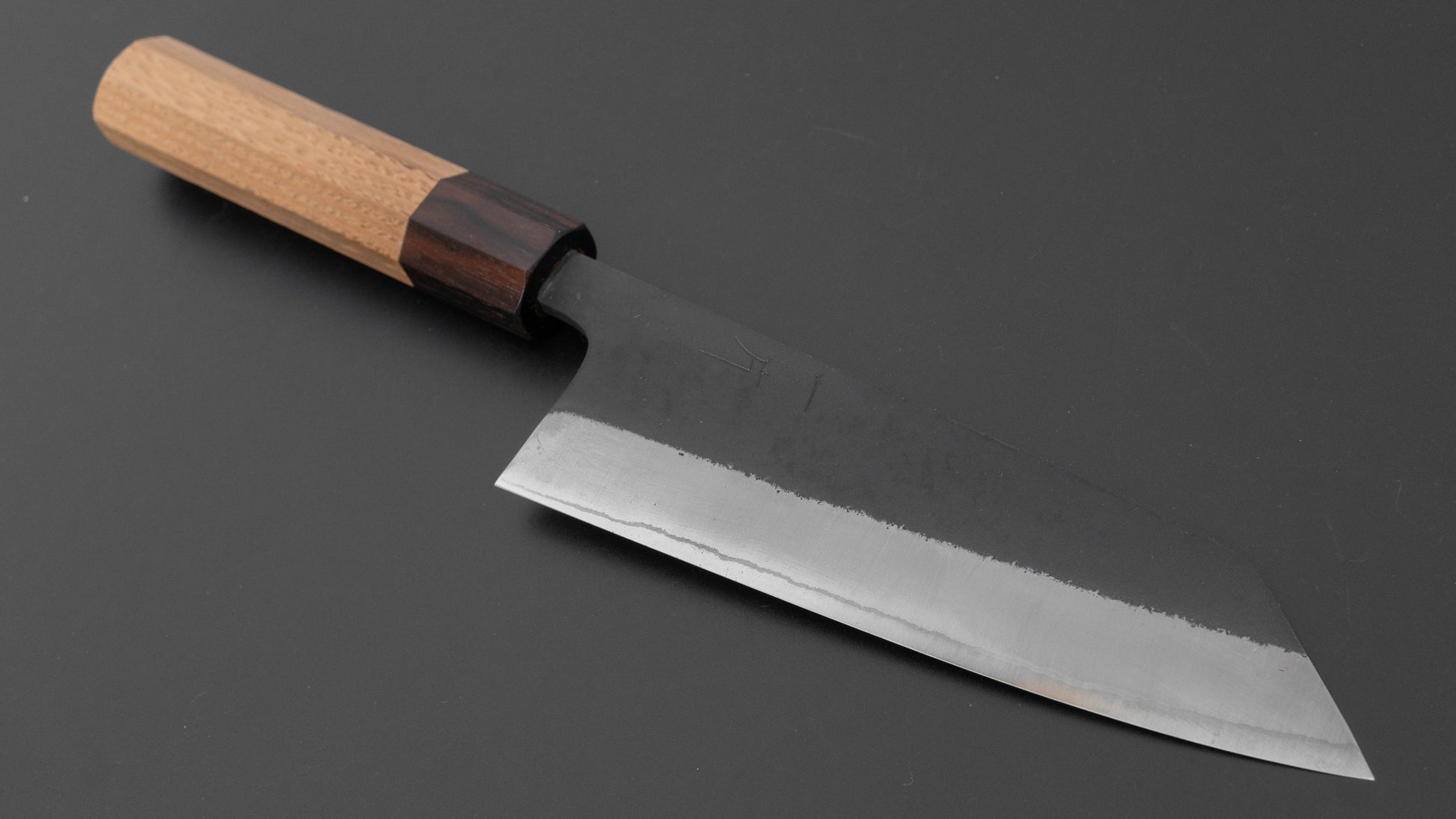 Hitohira Nihei White #2 Stainless Clad Kurouchi Bunka 165mm Chestnut Handle