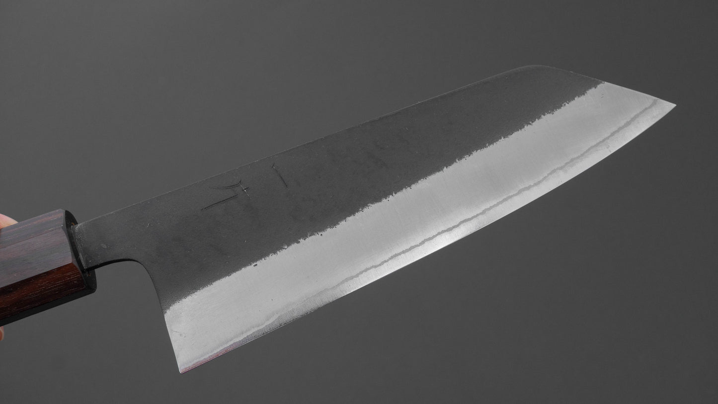 Hitohira Nihei White #2 Stainless Clad Kurouchi Bunka 165mm Chestnut Handle