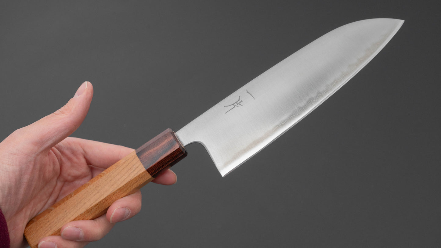 Hitohira Futana SB Migaki Santoku 170mm Keyaki Zelkova Handle
