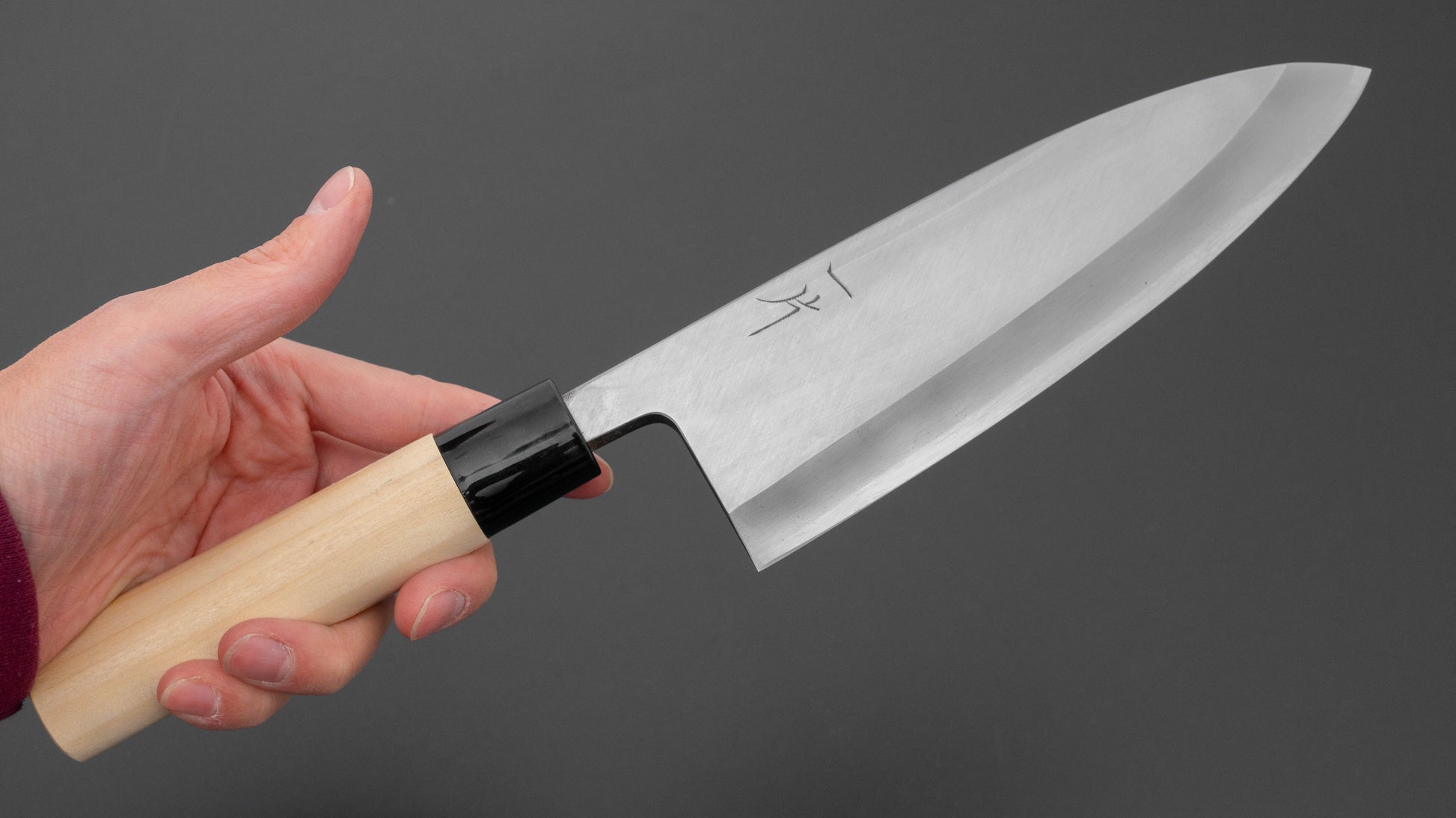 Hitohira Carbon Deba 180mm Ho Wood Handle