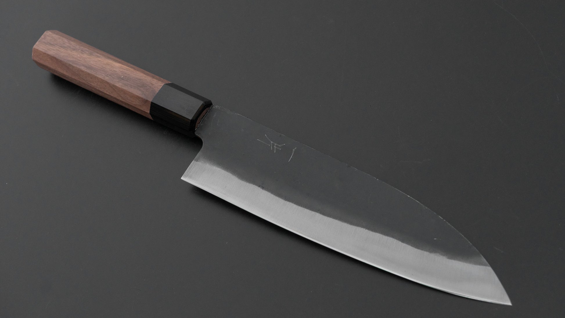 Hitohira Hizen Kurouchi Blue #1 Gyuto 180mm Walnut Handle