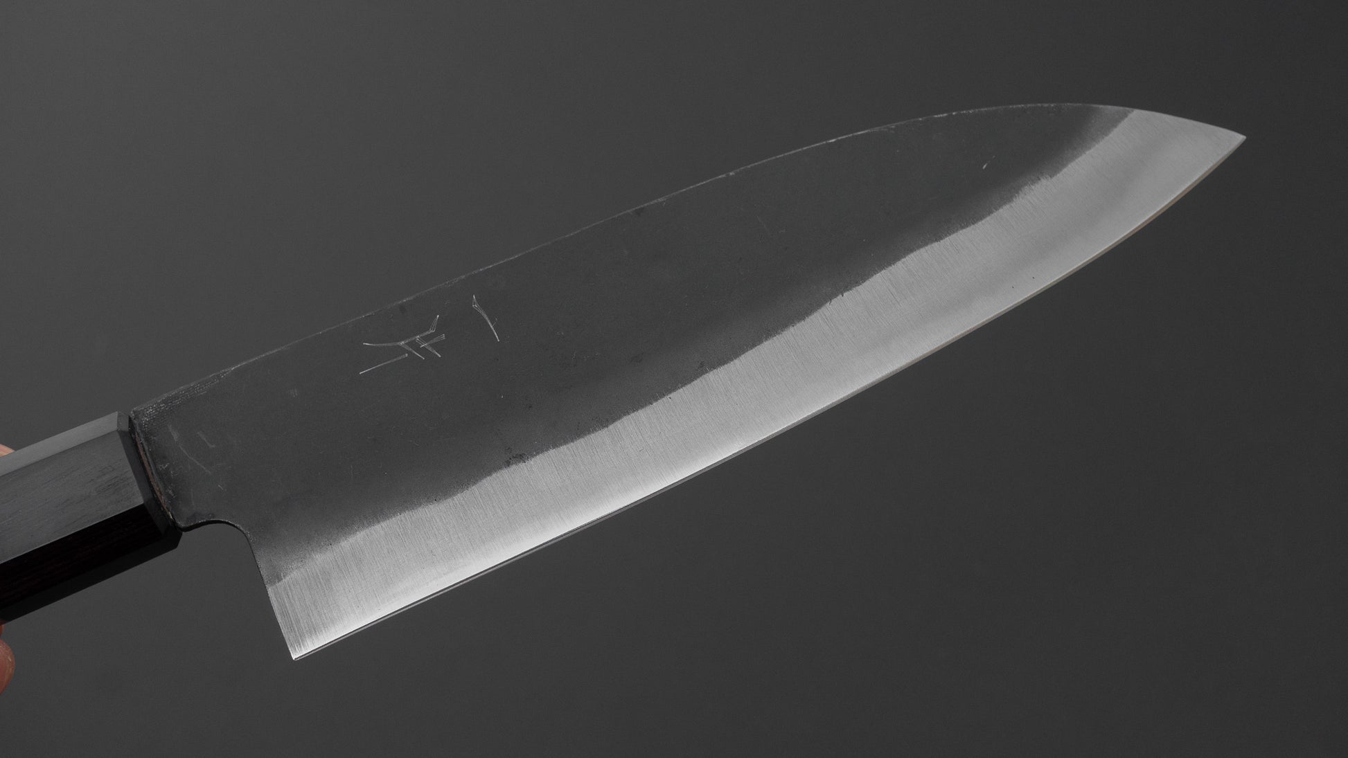 Hitohira Hizen Kurouchi Blue #1 Gyuto 180mm Walnut Handle