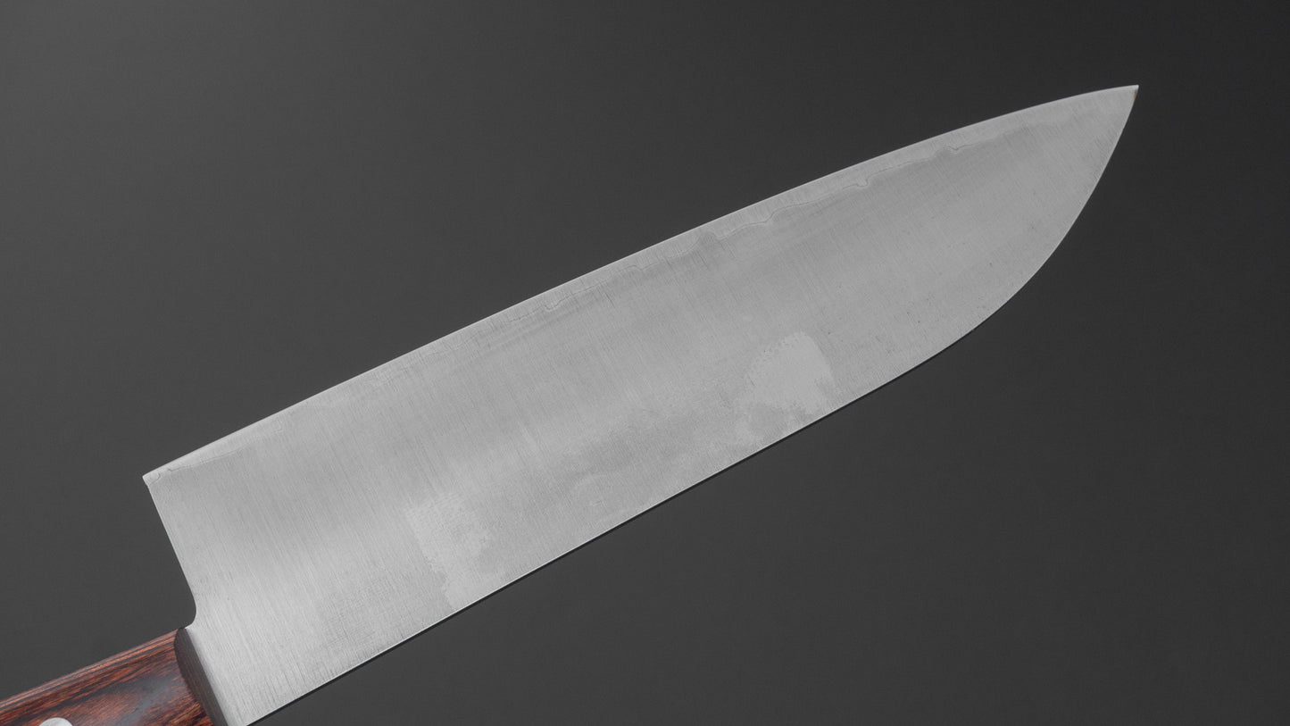 Hitohira Imojiya OKD White #2 Stainless Clad Santoku 180mm Imitation Mahogany Handle