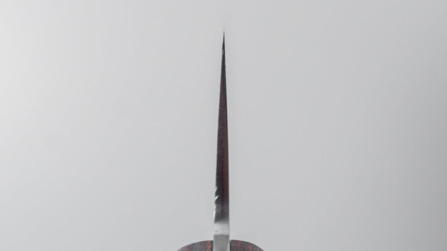 Hitohira Imojiya OKD White #2 Stainless Clad Santoku 180mm Imitation Mahogany Handle