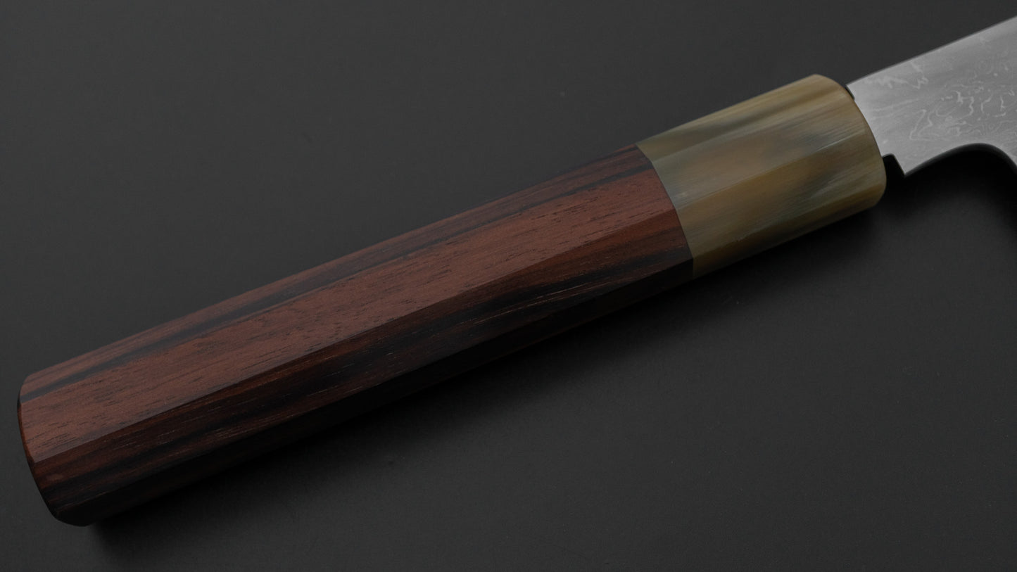 Hitohira Nigara Forged B2 Damascus Gyuto 240mm Taihei Makassar Ebony Handle