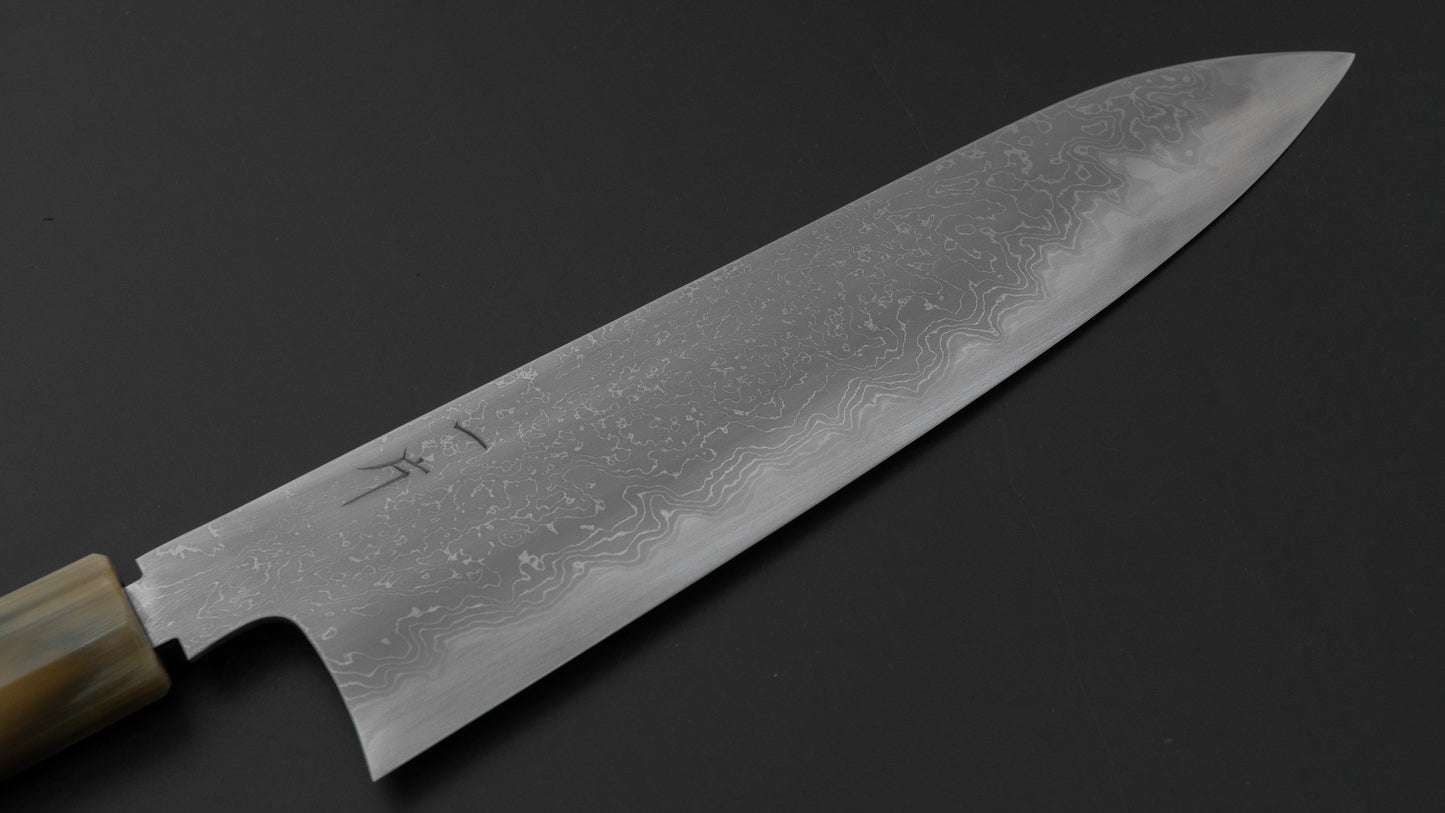 Hitohira Nigara Forged B2 Damascus Gyuto 240mm Taihei Makassar Ebony Handle