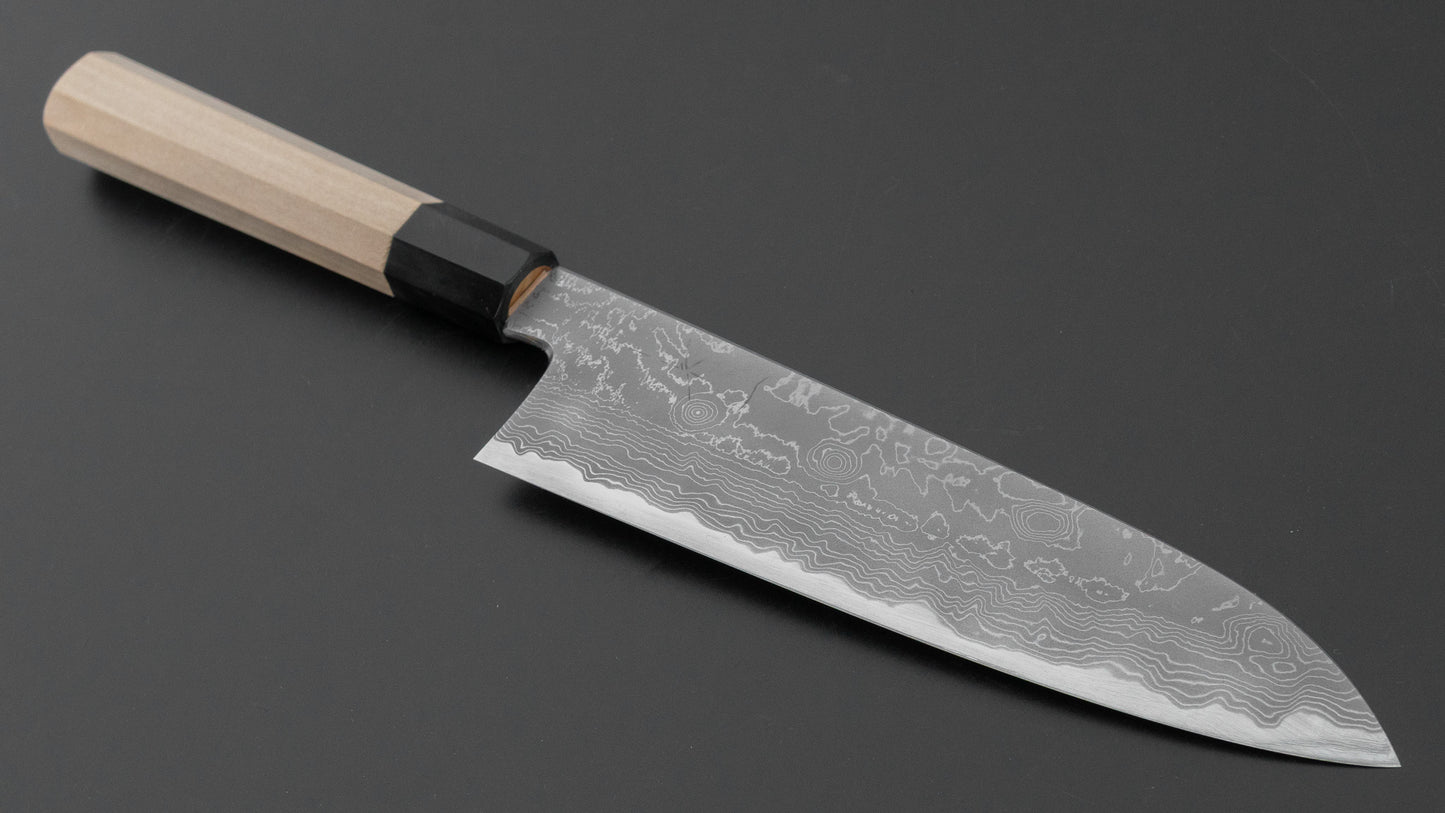 Hitohira Gorobei Kyuzo White #2 Damascus Gyuto 210mm Ho Wood Handle