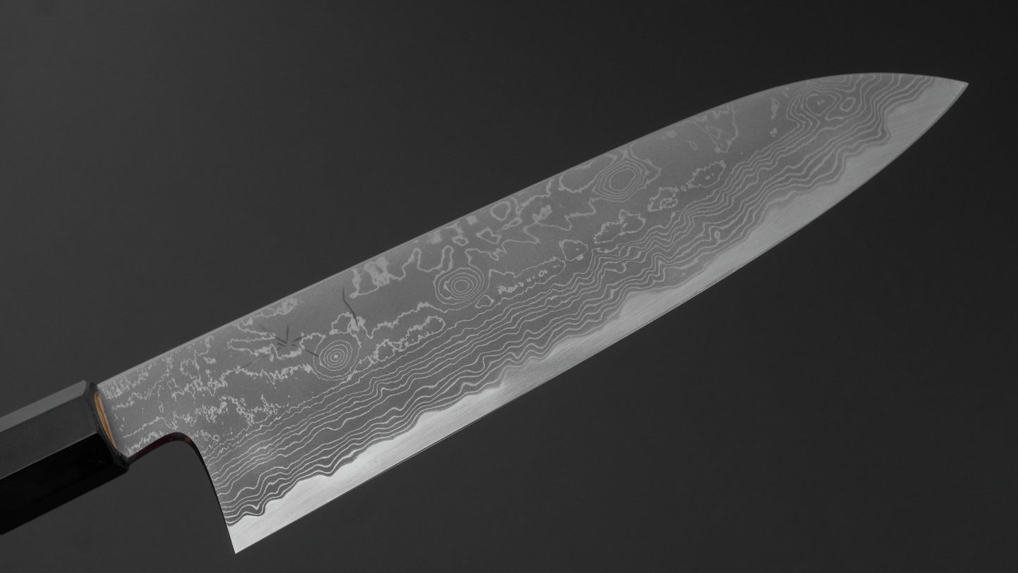 Hitohira Gorobei Kyuzo White #2 Damascus Gyuto 210mm Ho Wood Handle