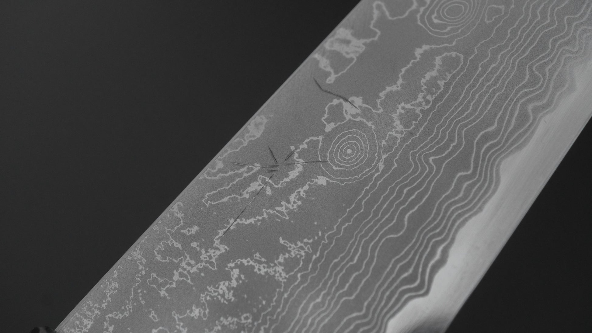 Hitohira Gorobei Kyuzo White #2 Damascus Gyuto 210mm Ho Wood Handle