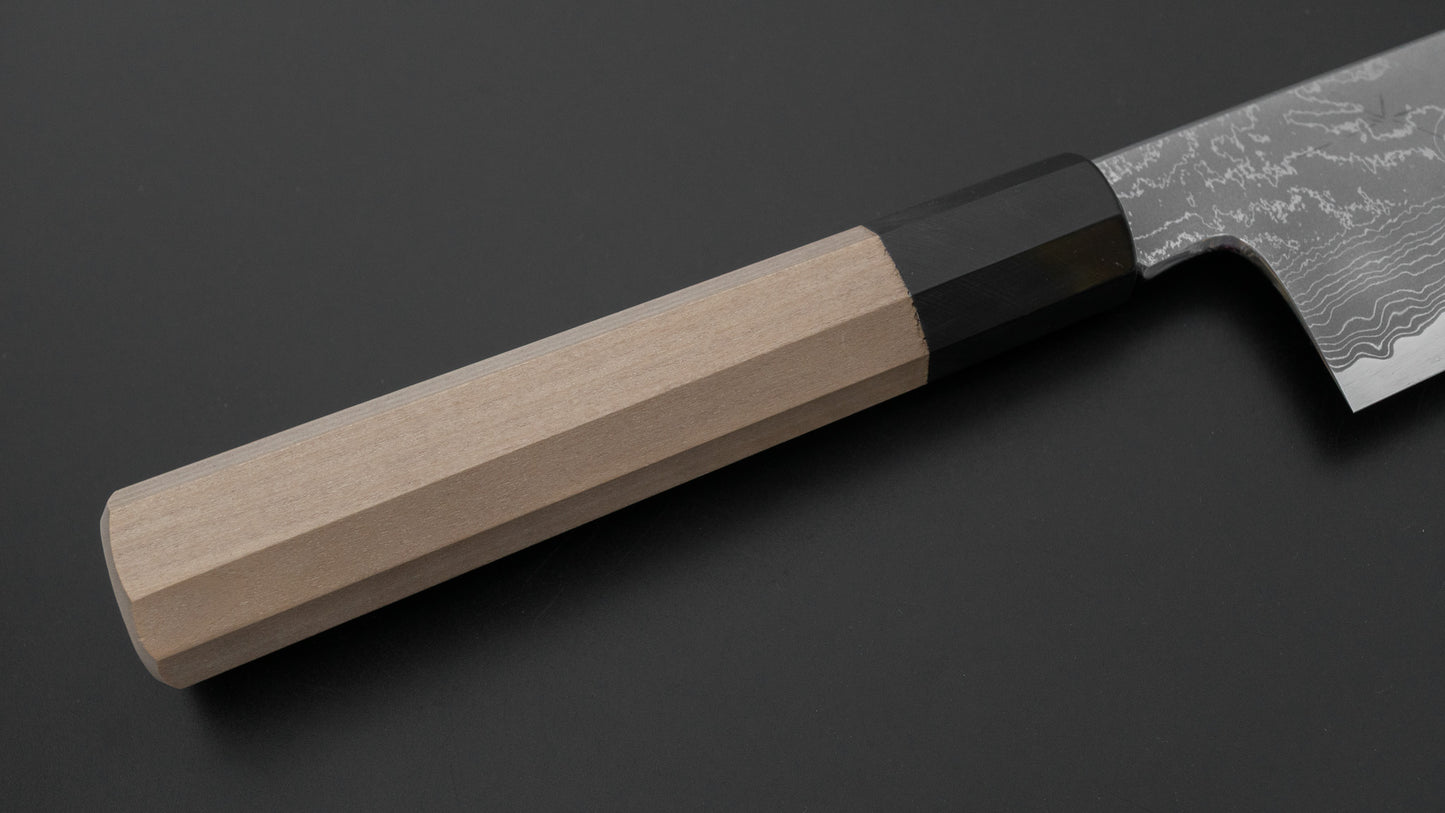 Hitohira Gorobei Kyuzo White #2 Damascus Gyuto 210mm Ho Wood Handle