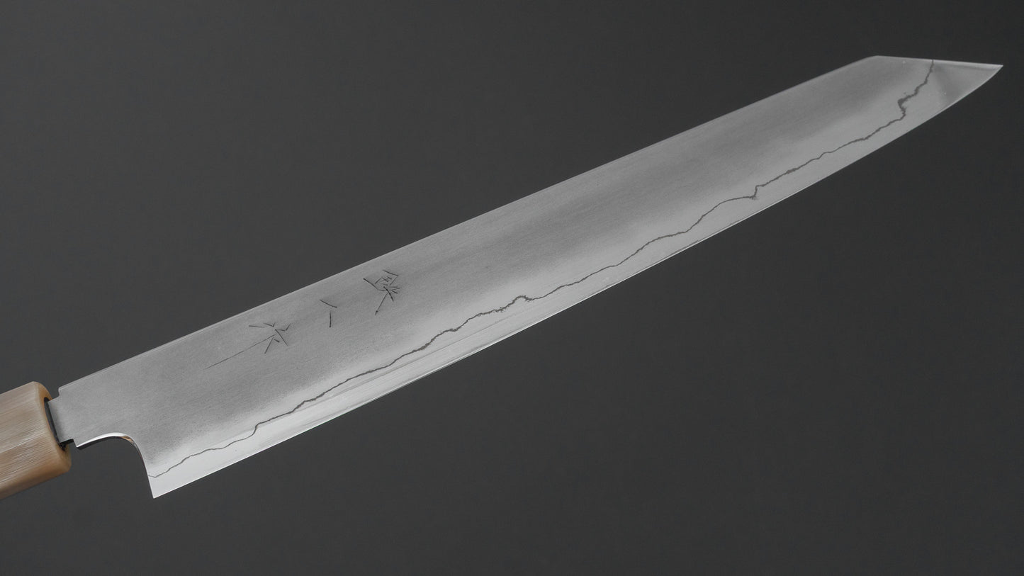 Tetsujin Silver #3 Kasumi Kiritsuke Sujihiki 240mm Taihei Makassar Ebony Handle