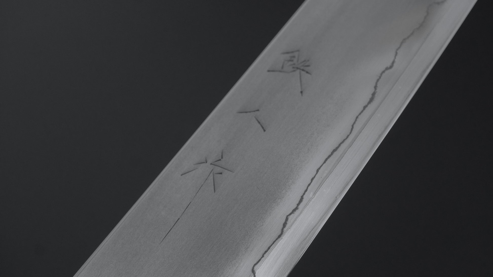 Tetsujin Silver #3 Kasumi Kiritsuke Sujihiki 240mm Taihei Makassar Ebony Handle