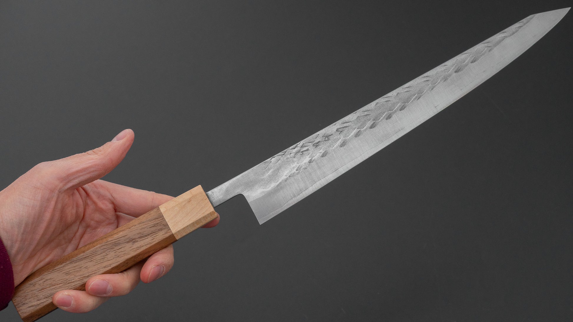 Hitohira TD SLD Tsuchime Sujihiki 270mm Walnut Handle