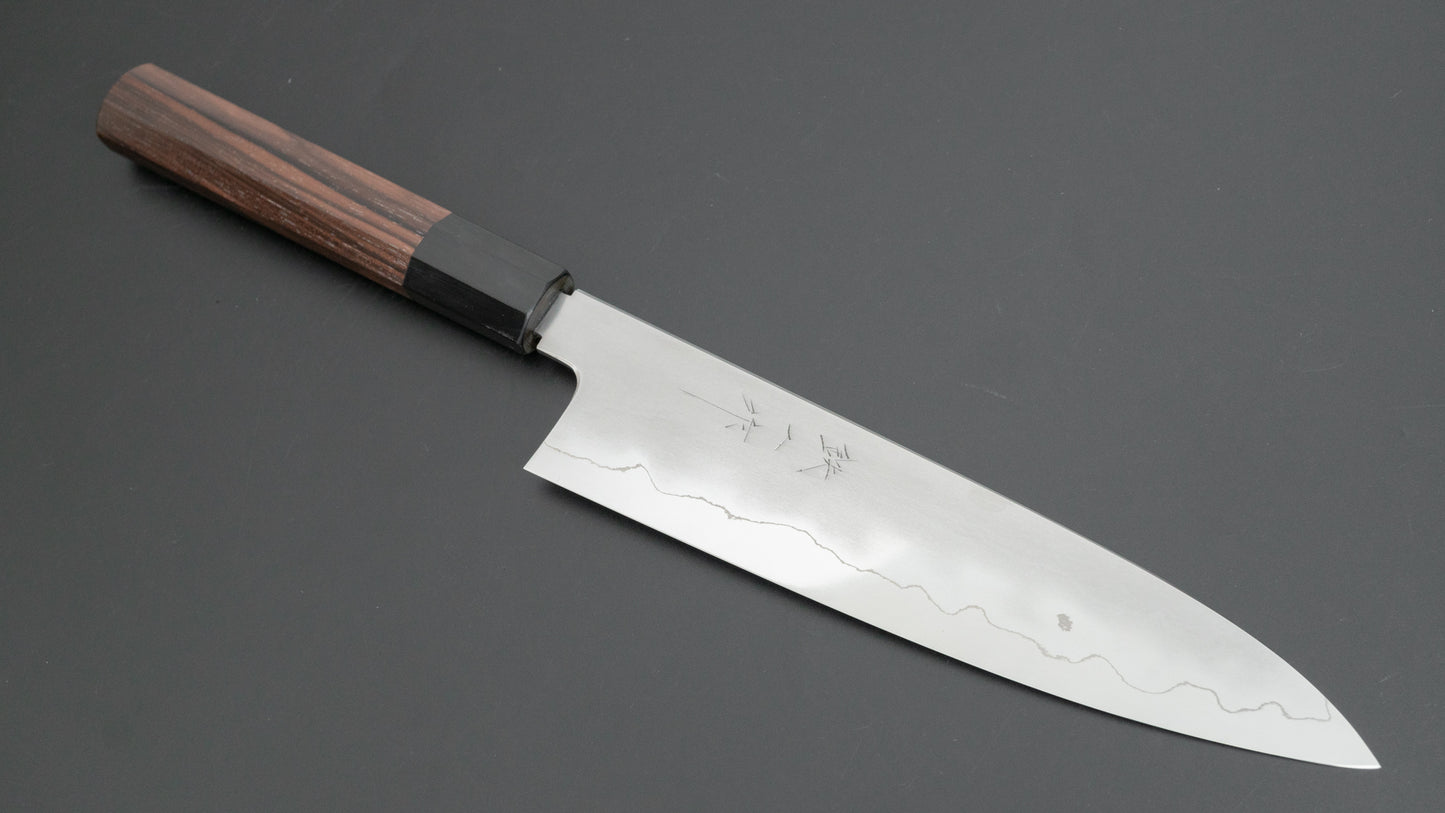 Tetsujin Silver #3 Kasumi Gyuto 210mm Taihei Makassar Ebony Handle