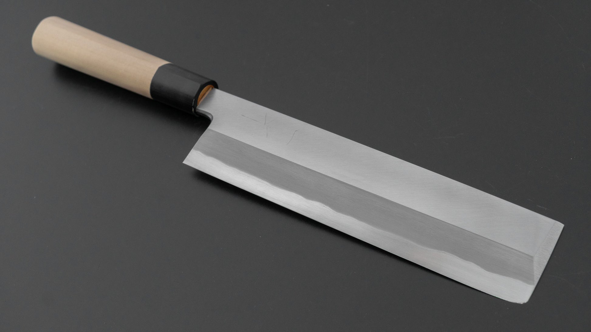 Hitohira Togashi White #2 Usuba 210mm Ho Wood Handle (D-Shape/ Saya)