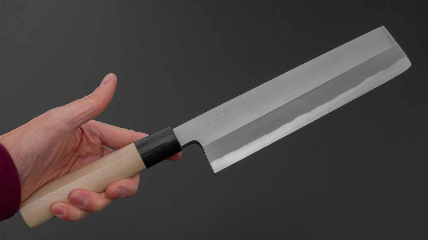 Hitohira Togashi White #2 Usuba 210mm Ho Wood Handle (D-Shape/ Saya)