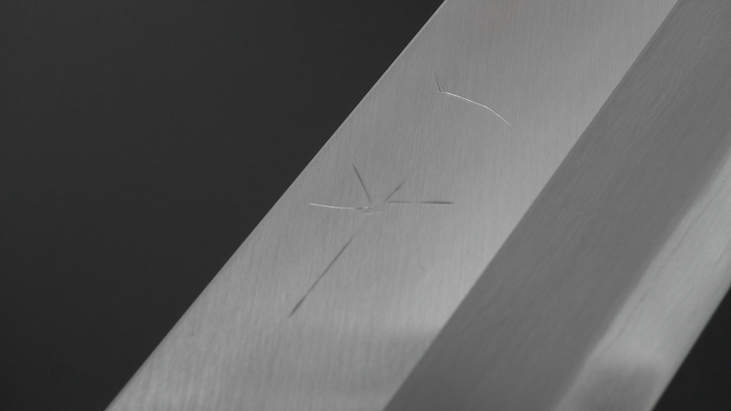 Hitohira Togashi White #2 Usuba 210mm Ho Wood Handle (D-Shape/ Saya)