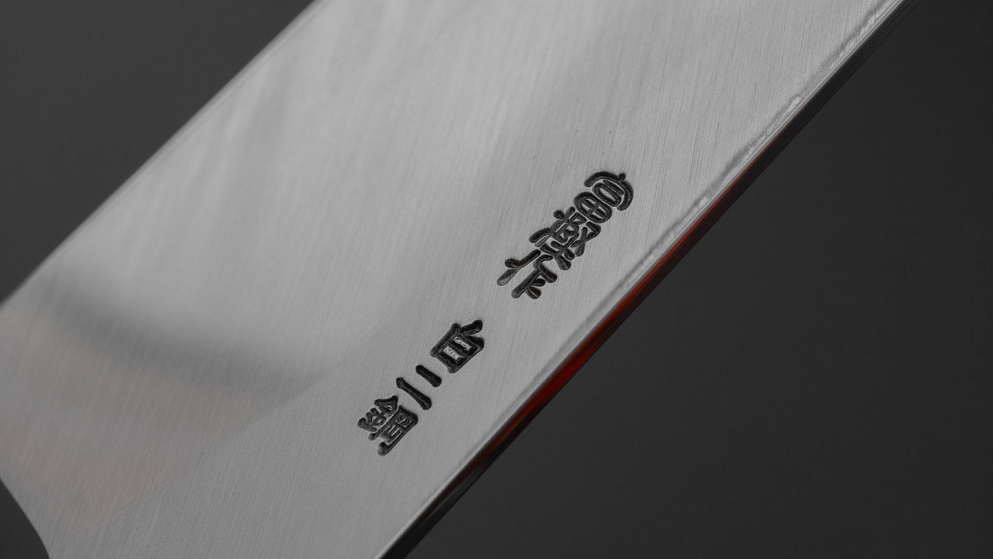 Hitohira Togashi White #2 Usuba 210mm Ho Wood Handle (D-Shape/ Saya)