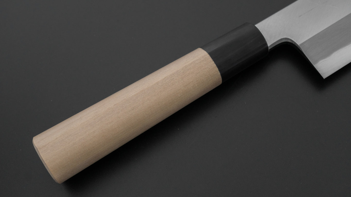 Hitohira Togashi White #2 Usuba 210mm Ho Wood Handle (D-Shape/ Saya)