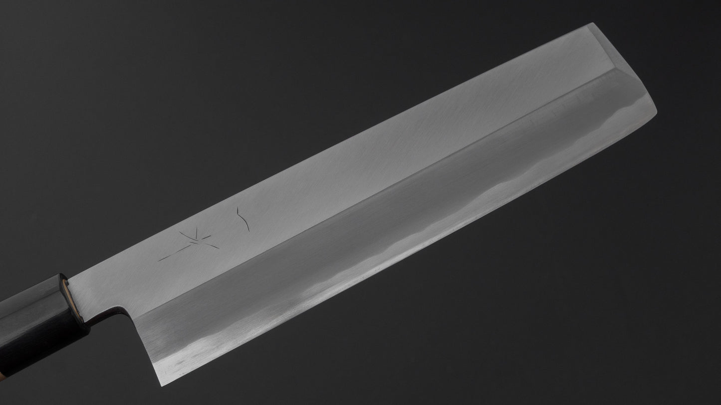 Hitohira Togashi White #2 Usuba 225mm Ho Wood Handle (D-Shape/ Saya)