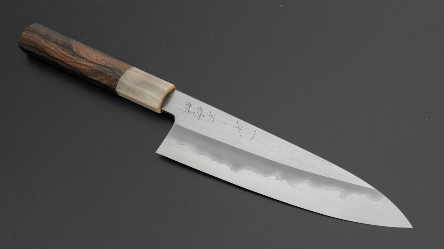 Hitohira Tanaka Kyuzo Blue #1 Stainless Clad Gyuto 165mm Ziricote Handle (Limited)