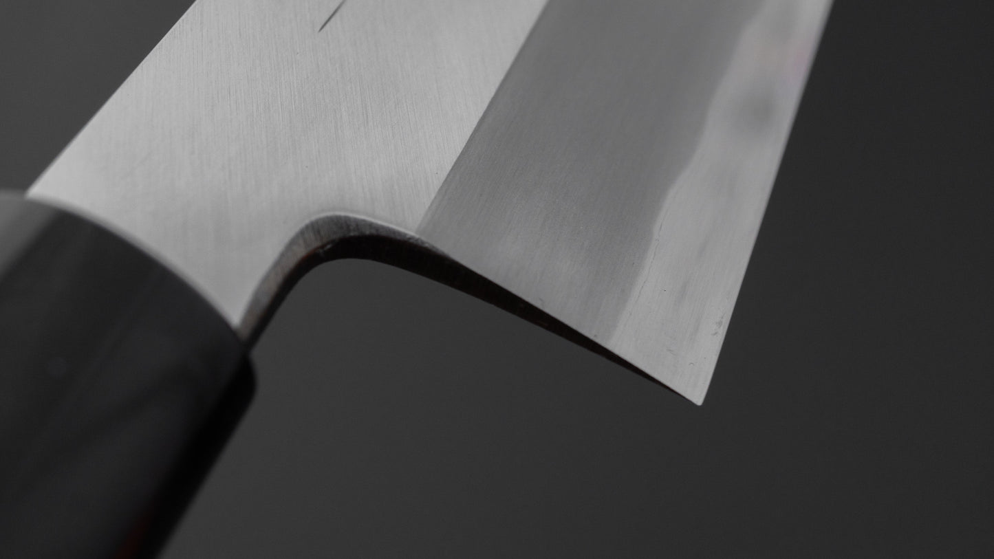 Hitohira Togashi White #2 Usuba 225mm Ho Wood Handle (D-Shape/ Saya)