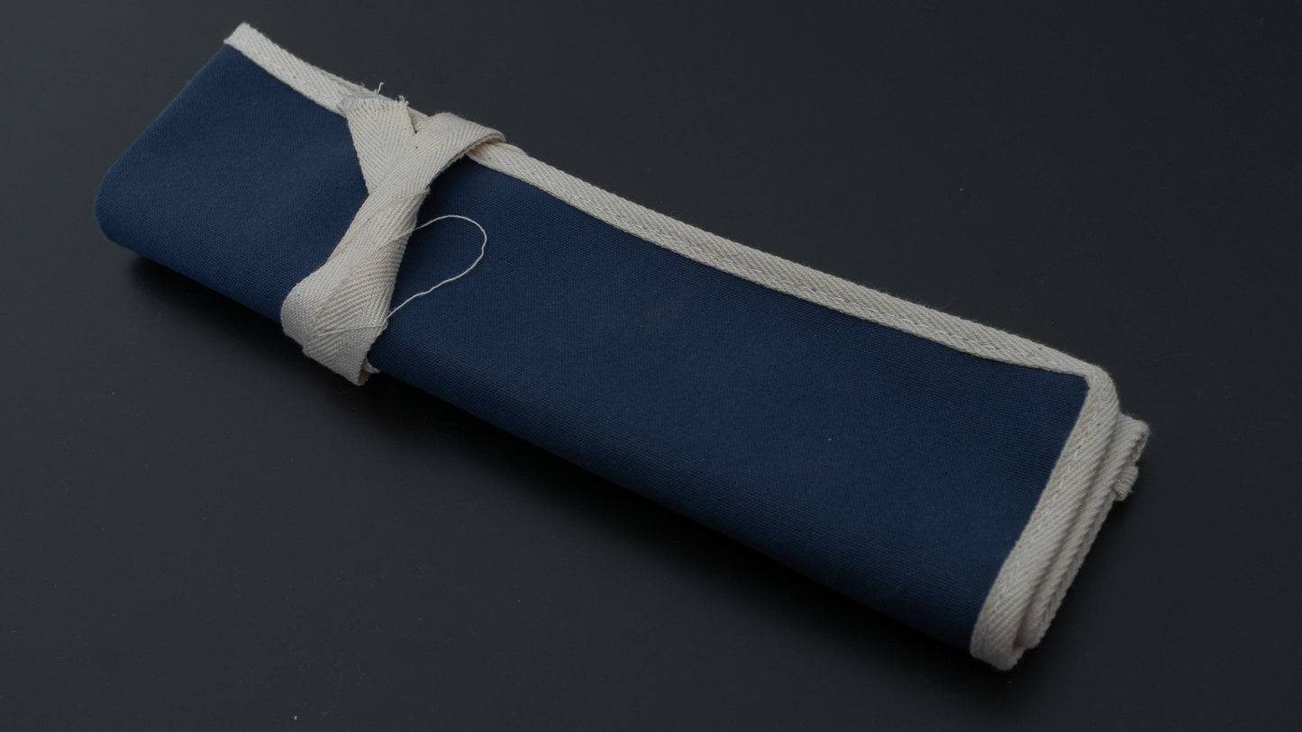 Hitohira 4 Pockets Canvas Knife Roll Navy