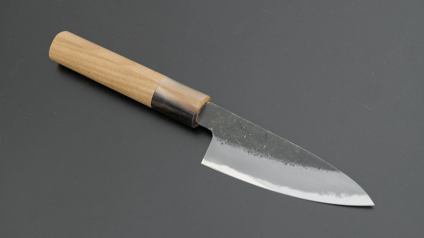 Hitohira Hinode Nashiji White #2 Paring 90mm Ho Wood Handle (D-Shape)