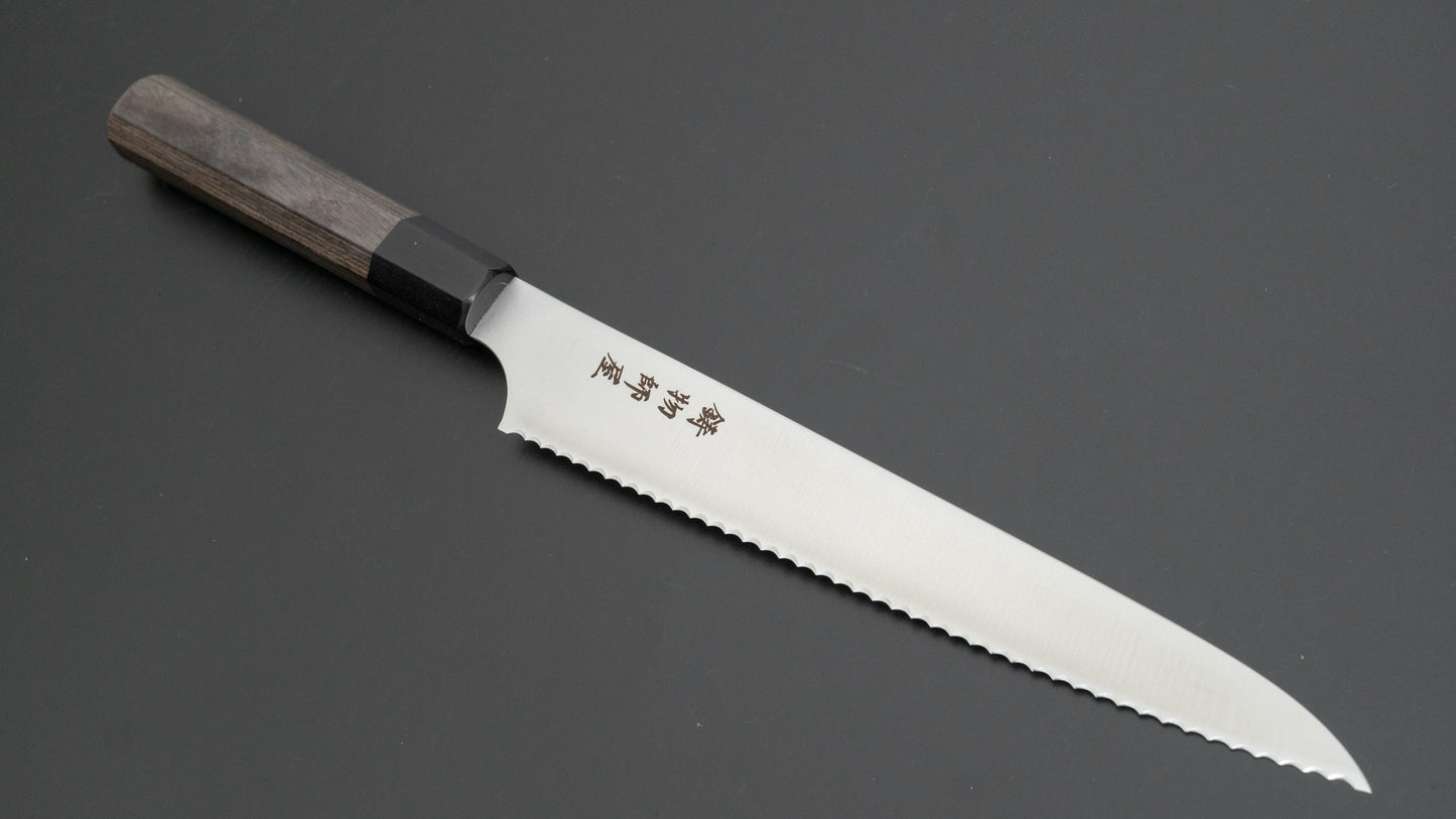 Hitohira Imojiya TH Stainless Bread Knife 240mm Pakka Handle (Wa)